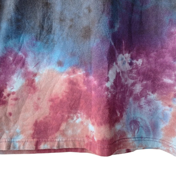 Hollister Men Large‎ Black Tie-Dye Long Sleeve Crew-Neck Graphic Logo Tee Shirt - Picture 6 of 11